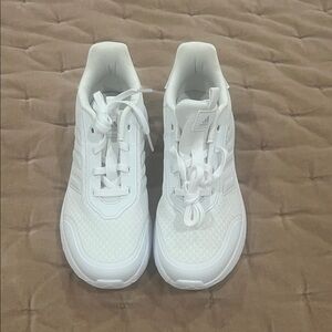 Adidas All-White Athletic Shoes